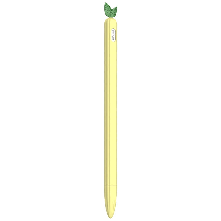 For Apple Pencil 2 Contrasting Color Mint Leaf Silicone Non-slip Protective Cover(Yellow) - Pencil Accessories by PMC Jewellery | Online Shopping South Africa | PMC Jewellery | Buy Now Pay Later Mobicred