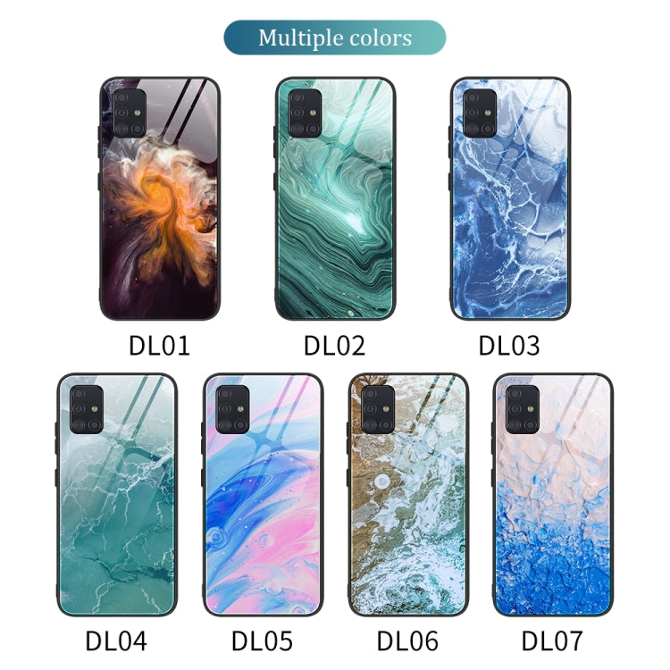 For Samsung Galaxy A51 Marble Pattern Glass Protective Case(DL06) - Galaxy Phone Cases by PMC Jewellery | Online Shopping South Africa | PMC Jewellery