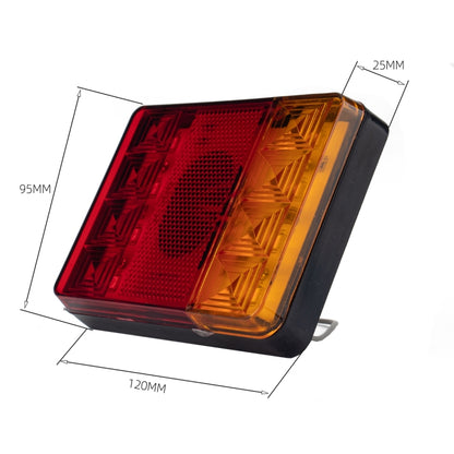 2 PCS Trailer / Truck B-type Square Shape 8LEDs Tail Light with License Plate Light Set - License Plate Lights by PMC Jewellery | Online Shopping South Africa | PMC Jewellery | Buy Now Pay Later Mobicred