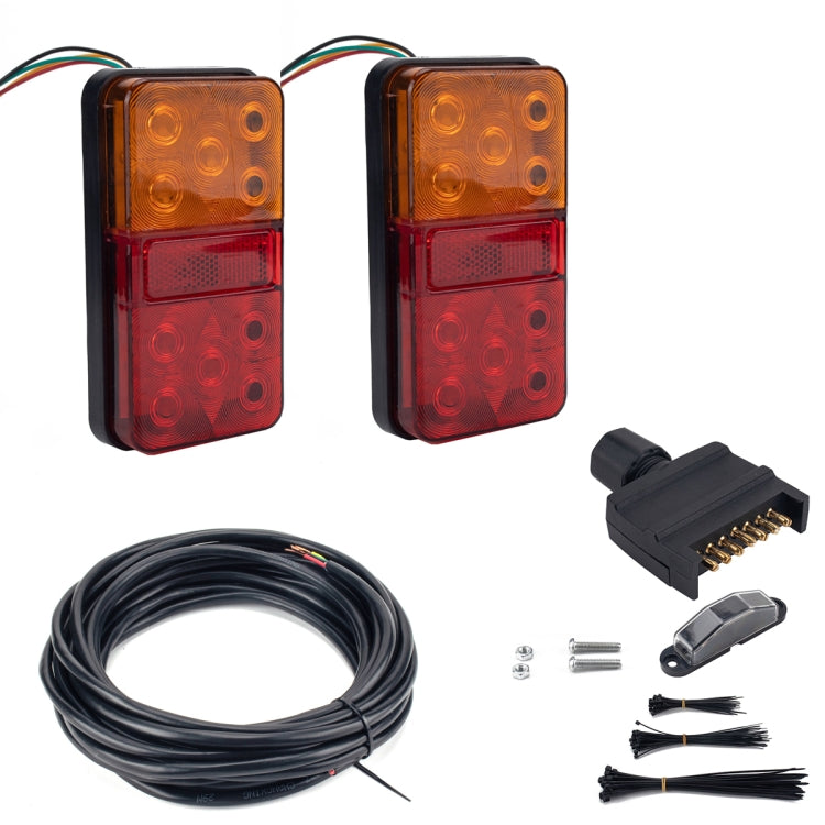 2 PCS Trailer / Truck B-type Long Strip 10LEDs Tail Light with License Plate Light Set - License Plate Lights by PMC Jewellery | Online Shopping South Africa | PMC Jewellery | Buy Now Pay Later Mobicred