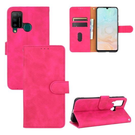 For DOOGEE N20 Pro Solid Color Skin Feel Magnetic Buckle Horizontal Flip Calf Texture PU Leather Case with Holder & Card Slots & Wallet(Rose Red) - More Brand by PMC Jewellery | Online Shopping South Africa | PMC Jewellery | Buy Now Pay Later Mobicred