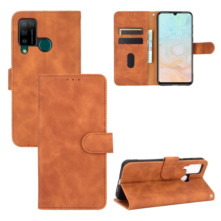 For DOOGEE N20 Pro Solid Color Skin Feel Magnetic Buckle Horizontal Flip Calf Texture PU Leather Case with Holder & Card Slots & Wallet(Brown) - More Brand by PMC Jewellery | Online Shopping South Africa | PMC Jewellery | Buy Now Pay Later Mobicred