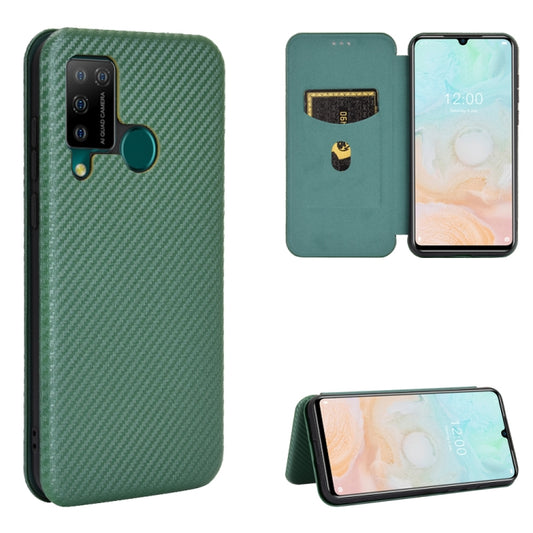 For DOOGEE N20 Pro Carbon Fiber Texture Horizontal Flip TPU + PC + PU Leather Case with Card Slot(Green) - More Brand by PMC Jewellery | Online Shopping South Africa | PMC Jewellery | Buy Now Pay Later Mobicred