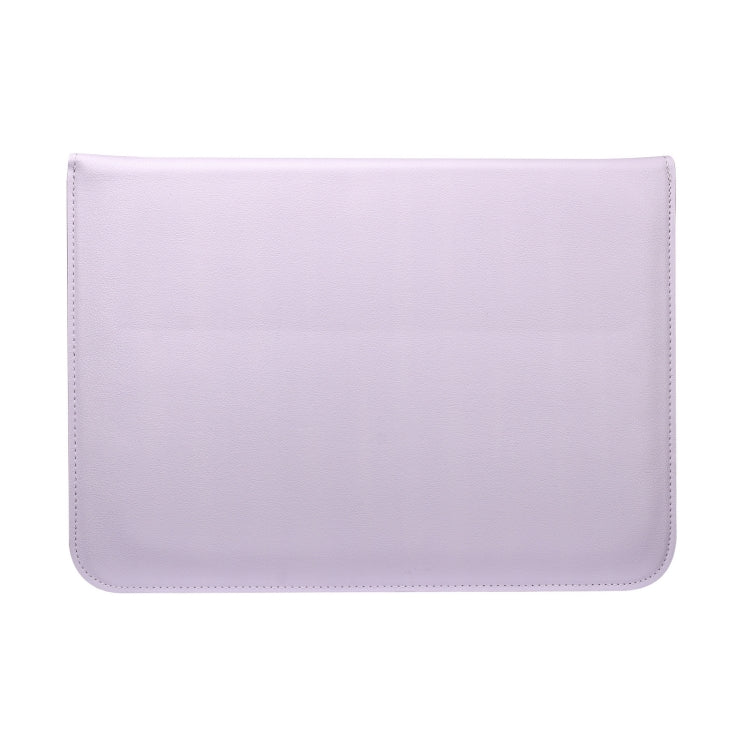 PU Leather Ultra-thin Envelope Bag Laptop Bag for MacBook Air / Pro 15 inch, with Stand Function(Light Purple) - Protective Bags by PMC Jewellery | Online Shopping South Africa | PMC Jewellery | Buy Now Pay Later Mobicred