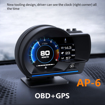 AP-6 Car HUD Head-up Display OBD GPS Driving Computer Code Table - Head Up Display System by PMC Jewellery | Online Shopping South Africa | PMC Jewellery | Buy Now Pay Later Mobicred