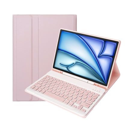 For iPad Air 11 2024/Air 4 2020/Air 5 2022 A098B Detachable ABS Ultra-thin Candy Colors Bluetooth Keyboard Tablet Case with Stand & Pen Slot(Pink) - For iPad Air by PMC Jewellery | Online Shopping South Africa | PMC Jewellery | Buy Now Pay Later Mobicred