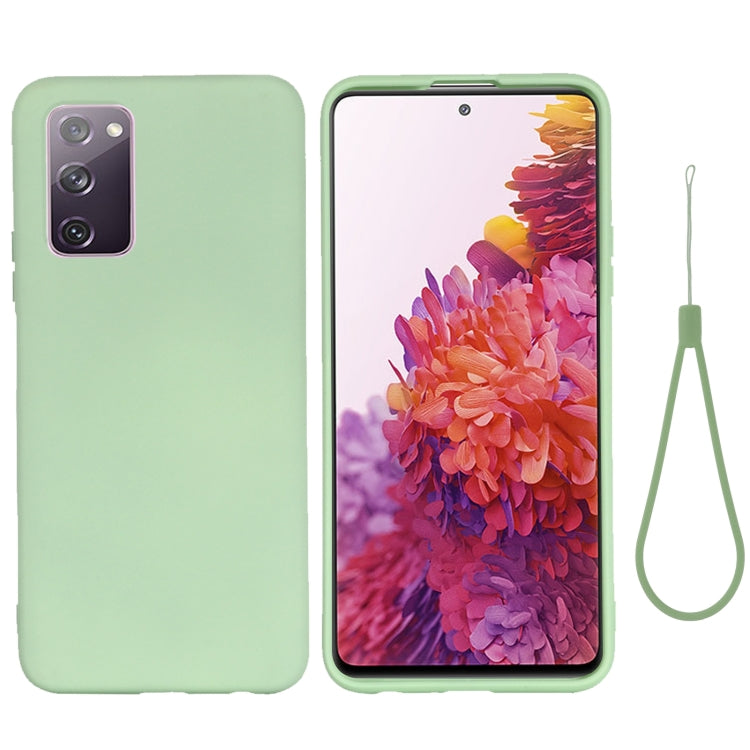 For Samsung Galaxy S20 FE / S20 Lite Pure Color Liquid Silicone Shockproof Full Coverage Case(Green) - Galaxy S20 FE Cases by PMC Jewellery | Online Shopping South Africa | PMC Jewellery | Buy Now Pay Later Mobicred