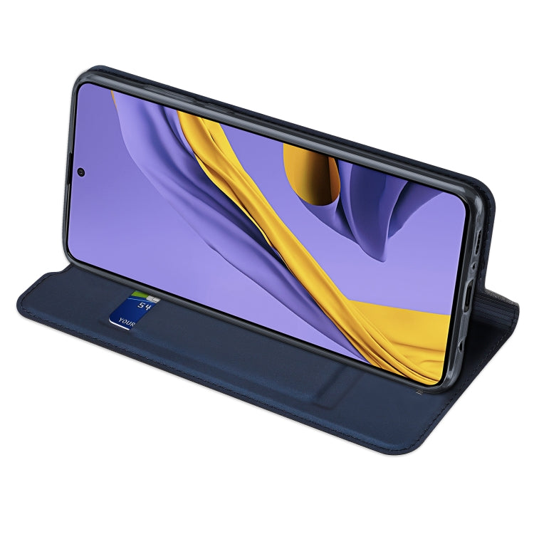 For Samsung Galaxy A51 DUX DUCIS Skin Pro Series Horizontal Flip PU + TPU Leather Case with Holder & Card Slots(Blue) - Galaxy Phone Cases by DUX DUCIS | Online Shopping South Africa | PMC Jewellery | Buy Now Pay Later Mobicred