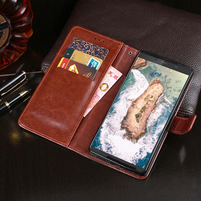 For Blackview BV5500 idewei Crazy Horse Texture Horizontal Flip Leather Case with Holder & Card Slots & Wallet(Brown) - More Brand by idewei | Online Shopping South Africa | PMC Jewellery | Buy Now Pay Later Mobicred