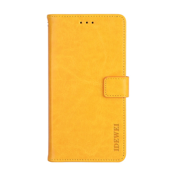 For Blackview BV6900 idewei Crazy Horse Texture Horizontal Flip Leather Case with Holder & Card Slots & Wallet(Yellow) - More Brand by idewei | Online Shopping South Africa | PMC Jewellery | Buy Now Pay Later Mobicred