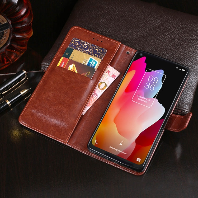 For TCL 10L idewei Crazy Horse Texture Horizontal Flip Leather Case with Holder & Card Slots & Wallet(Brown) - More Brand by idewei | Online Shopping South Africa | PMC Jewellery | Buy Now Pay Later Mobicred