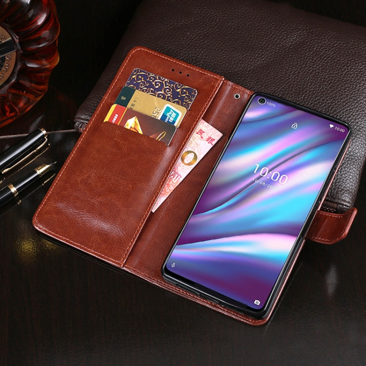 For Wiko View 5 idewei Crazy Horse Texture Horizontal Flip Leather Case with Holder & Card Slots & Wallet(Rose Red) - Wiko by idewei | Online Shopping South Africa | PMC Jewellery | Buy Now Pay Later Mobicred