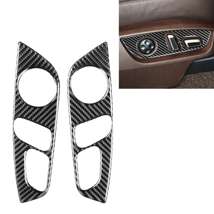 Car Carbon Fiber Seat Adjustment Panel Decorative Sticker for Audi Q7 2008-2015, Left and Right Drive Universal - Car Interior Mouldings by PMC Jewellery | Online Shopping South Africa | PMC Jewellery | Buy Now Pay Later Mobicred