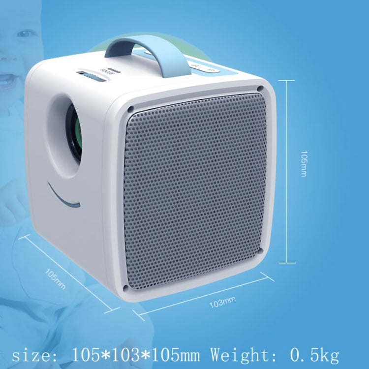 Q2 LED 1080P Mini Portable Projector Children Projector, Plug Type:AU Plug(Blue White) - Mini Projector by PMC Jewellery | Online Shopping South Africa | PMC Jewellery | Buy Now Pay Later Mobicred