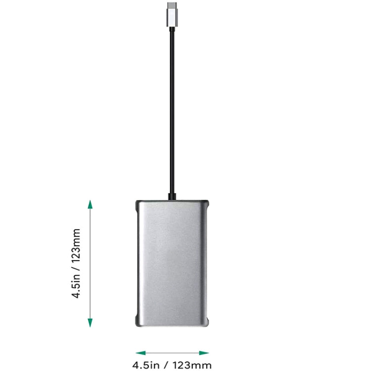 12 in 1 HDMI x2 + USB3.0 + USB2.0 + PD Charging + VGA + RJ45 + 3.5mm Jack + TF/SD x2 Type-C / USB-C HUB Docking Station(Dark Grey) - USB HUB by PMC Jewellery | Online Shopping South Africa | PMC Jewellery | Buy Now Pay Later Mobicred