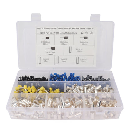 880 PCS Non Insulated Ferrules Pin Cord End Kit EN Series with Needle-shaped Tubular Terminal - Booster Cable & Clip by PMC Jewellery | Online Shopping South Africa | PMC Jewellery | Buy Now Pay Later Mobicred