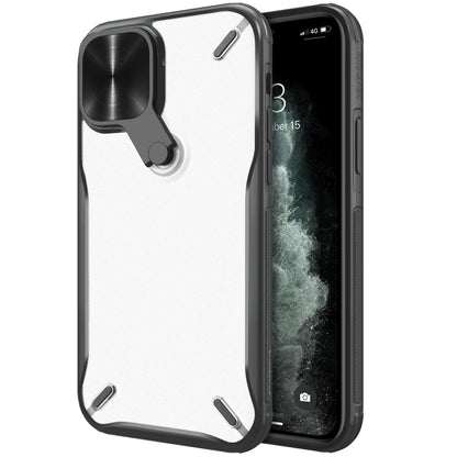 For iPhone 12 mini NILLKIN Cyclops PC + TPU Protective Case with Movable Stand (Black) - iPhone 12 mini Cases by NILLKIN | Online Shopping South Africa | PMC Jewellery | Buy Now Pay Later Mobicred