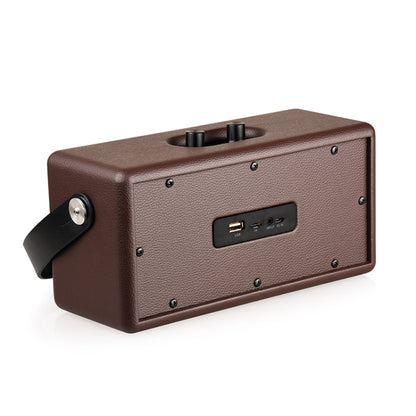 D30 Portable Subwoofer Wooden Bluetooth 4.2 Speaker, Support TF Card & 3.5mm AUX & U Disk Play(Brown) - Desktop Speaker by PMC Jewellery | Online Shopping South Africa | PMC Jewellery | Buy Now Pay Later Mobicred