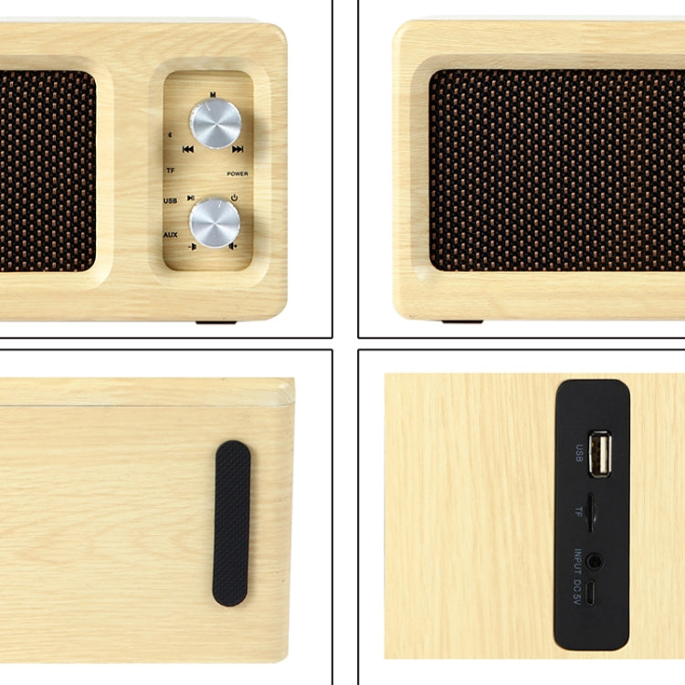 D60 Subwoofer Wooden Bluetooth 4.2 Speaker, Support TF Card & 3.5mm AUX & U Disk Play(Walnut) - Desktop Speaker by PMC Jewellery | Online Shopping South Africa | PMC Jewellery | Buy Now Pay Later Mobicred