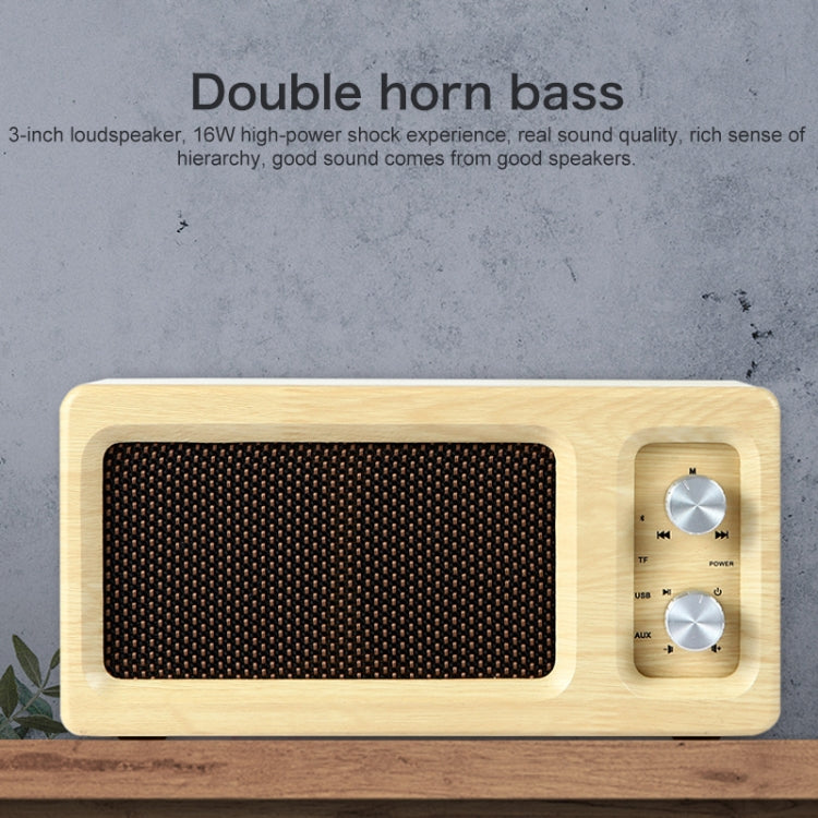 D60 Subwoofer Wooden Bluetooth 4.2 Speaker, Support TF Card & 3.5mm AUX & U Disk Play(Walnut) - Desktop Speaker by PMC Jewellery | Online Shopping South Africa | PMC Jewellery | Buy Now Pay Later Mobicred