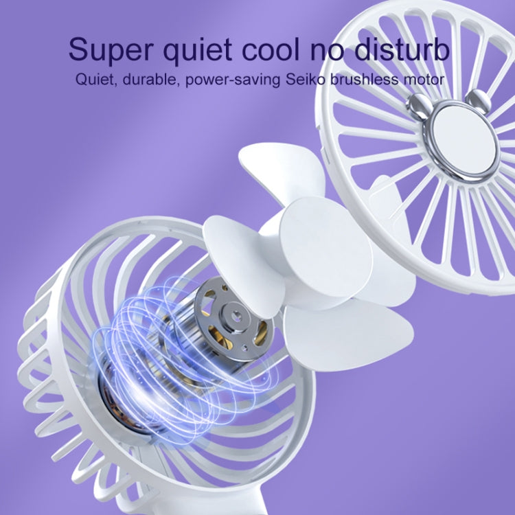 2 in 1 Portable Handheld Small Fan 10000mAh Fast Charge Power Bank (White) - Electric Fans by PMC Jewellery | Online Shopping South Africa | PMC Jewellery | Buy Now Pay Later Mobicred