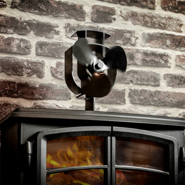 YL401 3-Blade High Temperature Metal Heat Powered Fireplace Stove Fan (Bronze) - Fireplace Fan by PMC Jewellery | Online Shopping South Africa | PMC Jewellery | Buy Now Pay Later Mobicred