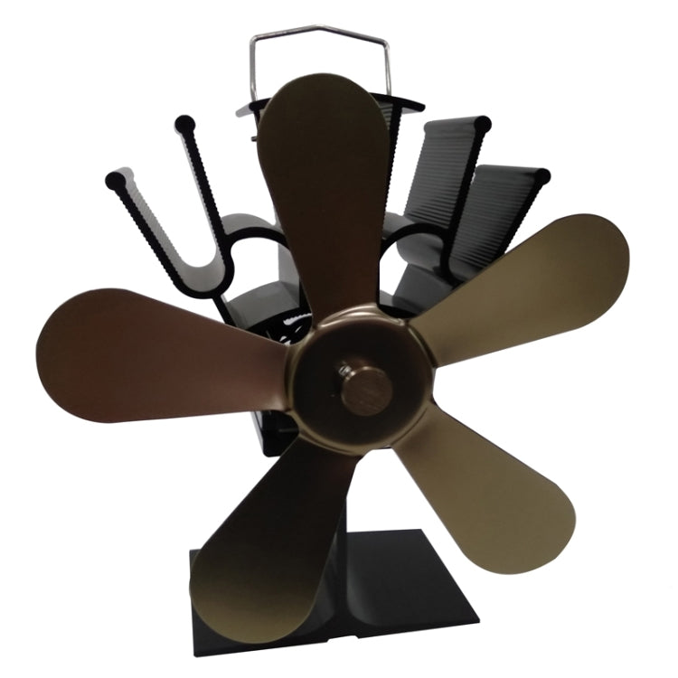 YL602 5-Blade High Temperature Metal Heat Powered Fireplace Stove Fan (Bronze) - Fireplace Fan by PMC Jewellery | Online Shopping South Africa | PMC Jewellery | Buy Now Pay Later Mobicred