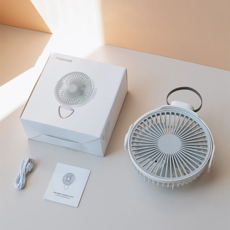 F35 Mini Adjustable USB Charging Desktop Electric Ceiling Fan, 4 Speed Control (White) - Electric Fans by PMC Jewellery | Online Shopping South Africa | PMC Jewellery | Buy Now Pay Later Mobicred