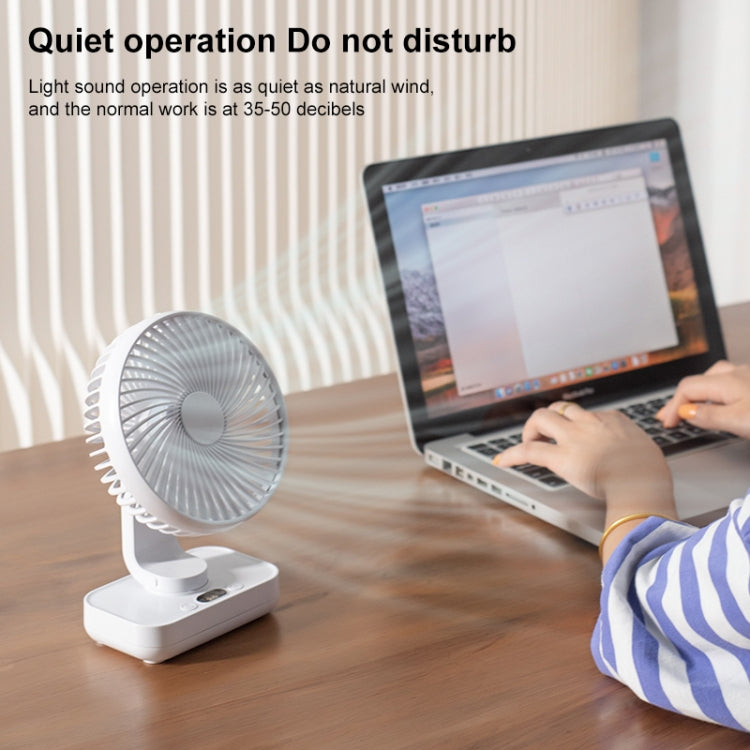 D606Y Portable Desktop Oscillating Small Fan (White) - Electric Fans by PMC Jewellery | Online Shopping South Africa | PMC Jewellery | Buy Now Pay Later Mobicred