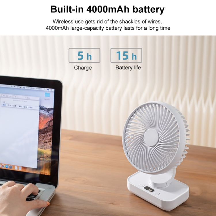 D606Y Portable Desktop Oscillating Small Fan (White) - Electric Fans by PMC Jewellery | Online Shopping South Africa | PMC Jewellery | Buy Now Pay Later Mobicred