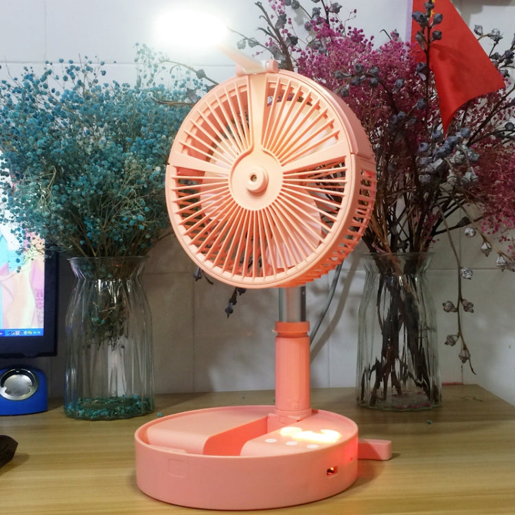 Humidifying and Moisturizing Spray Fan USB Charging Desktop Portable Folding Fan (Pink) - Electric Fans by PMC Jewellery | Online Shopping South Africa | PMC Jewellery | Buy Now Pay Later Mobicred