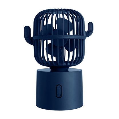 F6 Cactus Portable Mini Fan USB Shaking Head Handheld Desk Electric Fan (Dark Blue) - Electric Fans by PMC Jewellery | Online Shopping South Africa | PMC Jewellery | Buy Now Pay Later Mobicred