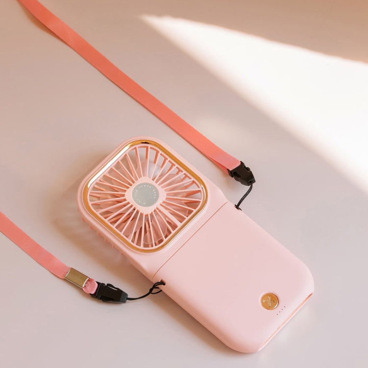 F30 Electroplating Handheld Fan Portable Desktop Folding Mute USB Hanging Neck Fan, Upgraded Version (Pink) - Electric Fans by PMC Jewellery | Online Shopping South Africa | PMC Jewellery | Buy Now Pay Later Mobicred