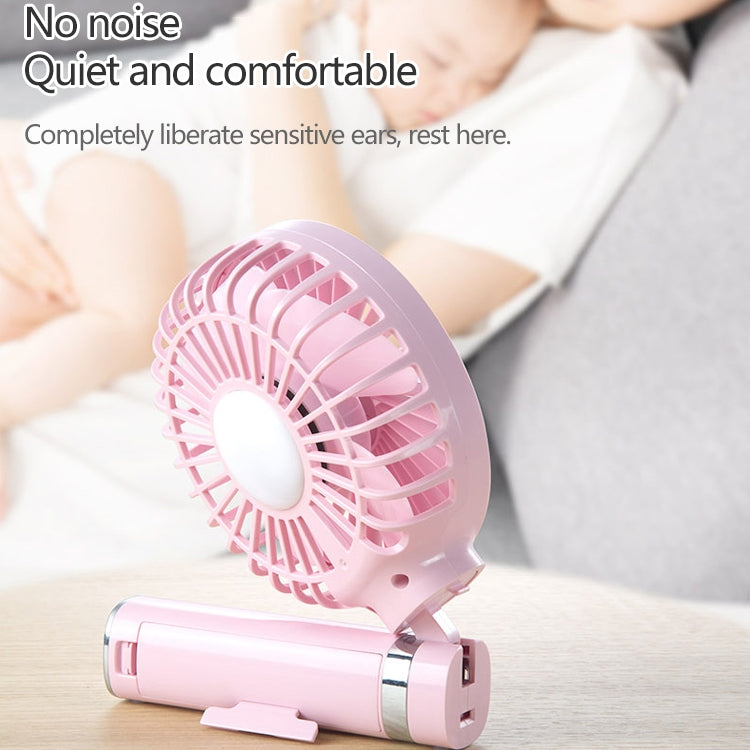 S2 Portable Foldable Handheld Electric Fan, with 3 Speed Control & Night Light (Mint Green) - Electric Fans by PMC Jewellery | Online Shopping South Africa | PMC Jewellery | Buy Now Pay Later Mobicred