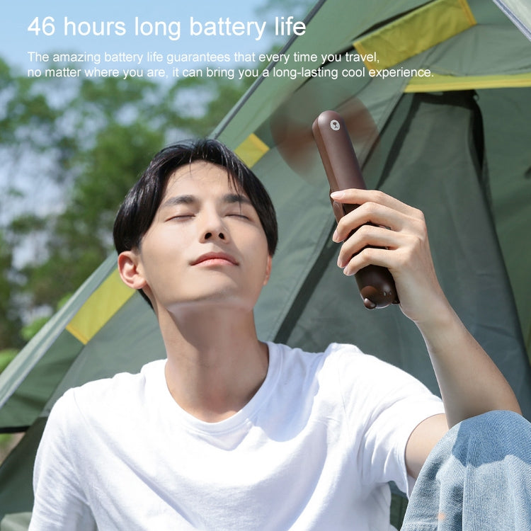 Xiaomi Youpin JISULIFE F8X Upgrade Version Multifunctional Mini Fan Handheld Folding Fan (Brown) - Electric Fans by Xiaomi | Online Shopping South Africa | PMC Jewellery | Buy Now Pay Later Mobicred