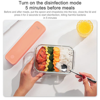 Original Xiaomi Youpin FIVE Portable Spoon Chopsticks Sterilized Box (Pink) - Disinfector by Xiaomi | Online Shopping South Africa | PMC Jewellery | Buy Now Pay Later Mobicred