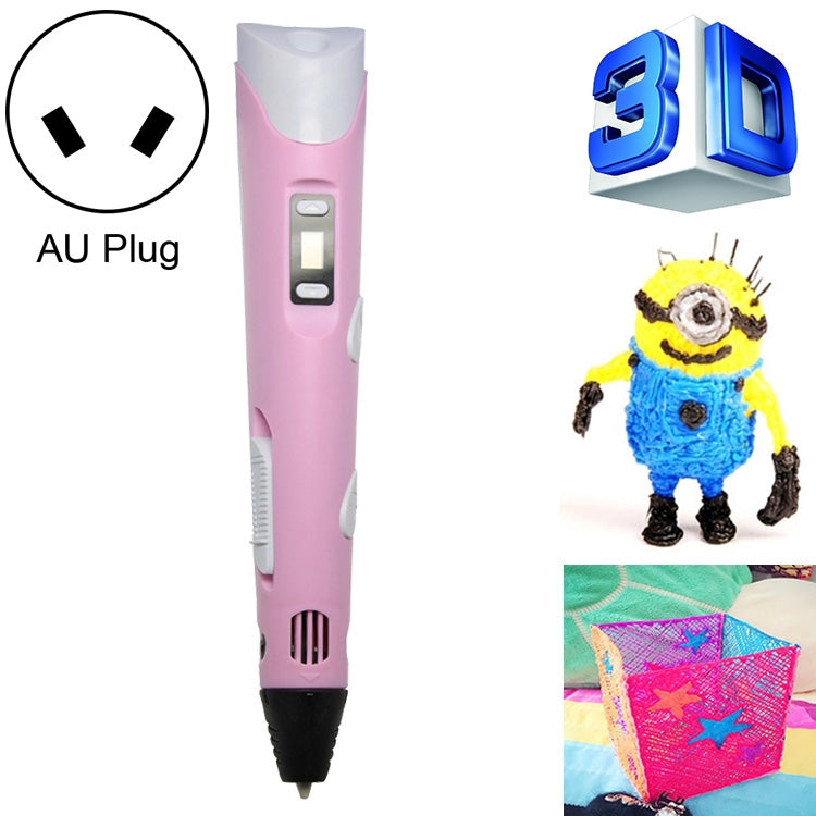 Hand-held 3D Printing Pen, AU Plug (Pink) - 3D Printer by PMC Jewellery | Online Shopping South Africa | PMC Jewellery | Buy Now Pay Later Mobicred