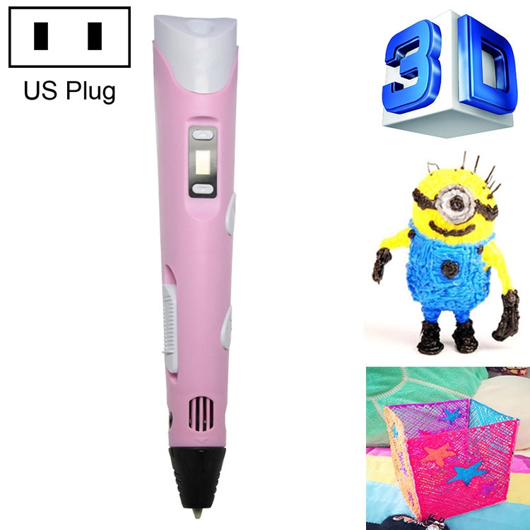 Hand-held 3D Printing Pen, US Plug(Pink) - 3D Printer by PMC Jewellery | Online Shopping South Africa | PMC Jewellery | Buy Now Pay Later Mobicred