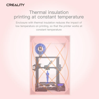 Creality 3D Printer Flame Retardant Aluminum Foil Cloth Protective Cover for Ender-3, Medium Size: 72x76x65cm - Parts by Creality | Online Shopping South Africa | PMC Jewellery | Buy Now Pay Later Mobicred