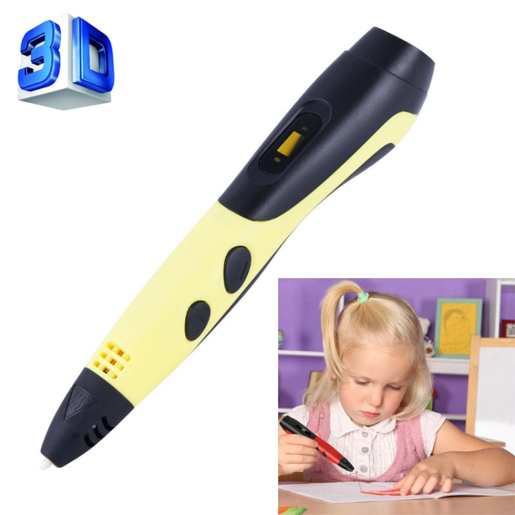 Gen 6th ABS / PLA Filament Kids DIY Drawing 3D Printing Pen with LCD Display(Yellow+Black) - 3D Printer by PMC Jewellery | Online Shopping South Africa | PMC Jewellery | Buy Now Pay Later Mobicred