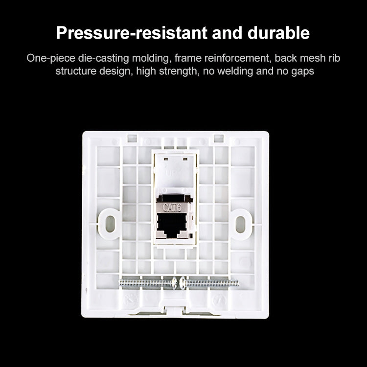 CAT.6 Shielded Pass-through Network Module, Dual Ports Panel + Shielded Pass-through + TV Socket (Gold) - Lan Cable and Tools by PMC Jewellery | Online Shopping South Africa | PMC Jewellery | Buy Now Pay Later Mobicred