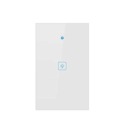 WS-US-01 EWeLink APP & Touch Control 2A 1 Gang Tempered Glass Panel Smart Wall Switch, AC 90V-250V, US Plug - Smart Socket by PMC Jewellery | Online Shopping South Africa | PMC Jewellery | Buy Now Pay Later Mobicred