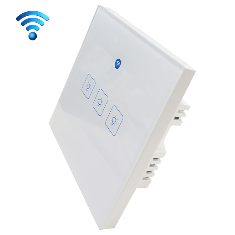 WS-UK-03 EWeLink APP & Touch Control 2A 3 Gangs Tempered Glass Panel Smart Wall Switch, AC 90V-250V, UK Plug - Smart Socket by PMC Jewellery | Online Shopping South Africa | PMC Jewellery | Buy Now Pay Later Mobicred