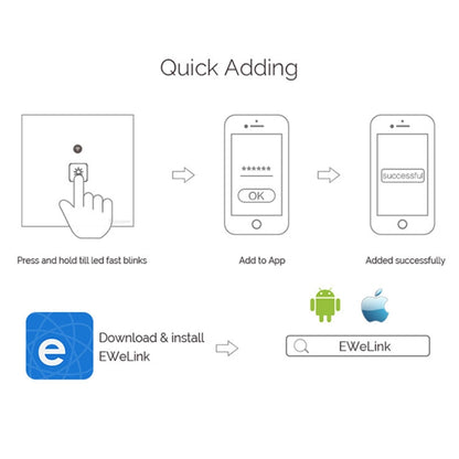 WS-EU-02 EWeLink APP & Touch Control 2A 2 Gangs Tempered Glass Panel Smart Wall Switch, AC 90V-250V, EU Plug - Smart Socket by PMC Jewellery | Online Shopping South Africa | PMC Jewellery | Buy Now Pay Later Mobicred