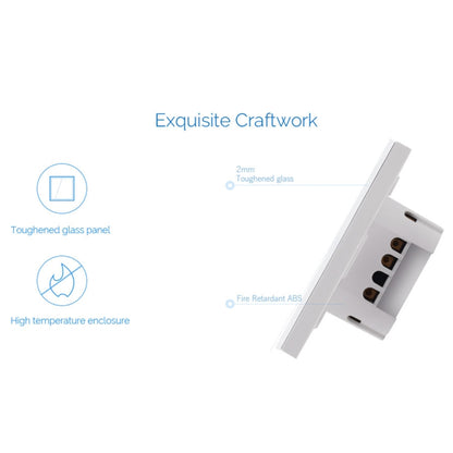 WS-EU-03 EWeLink APP & Touch Control 2A 3 Gangs Tempered Glass Panel Smart Wall Switch, AC 90V-250V, EU Plug - Smart Socket by PMC Jewellery | Online Shopping South Africa | PMC Jewellery | Buy Now Pay Later Mobicred