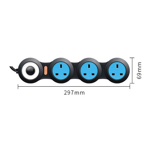 Charging Plug-in Wiring Board Creative Rotary Towline Board 13A Deformed Socket, UK Plug, 3-Bit Socket(Black) - Extension Socket by PMC Jewellery | Online Shopping South Africa | PMC Jewellery | Buy Now Pay Later Mobicred