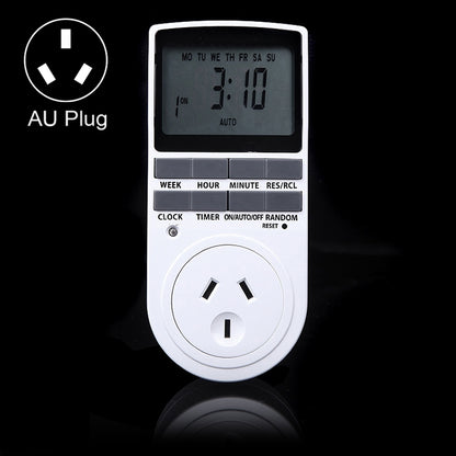 AC 240V Smart Home Plug-in Programmable LCD Display Clock Summer Time Function 12/24 Hours Changeable Timer Switch Socket, AU Plug - Energy Saving Timer Socket by PMC Jewellery | Online Shopping South Africa | PMC Jewellery | Buy Now Pay Later Mobicred