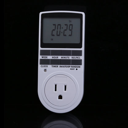 AC 120V Smart Home Plug-in Programmable LCD Display Clock Summer Time Function 12/24 Hours Changeable Timer Switch Socket, US Plug - Energy Saving Timer Socket by PMC Jewellery | Online Shopping South Africa | PMC Jewellery | Buy Now Pay Later Mobicred