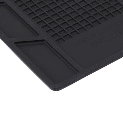 Maintenance Platform High Temperature Heat-resistant Repair Insulation Pad Silicone Mats with Screws Position, Size: 35cm x 25cm(Black) - Working Mat by PMC Jewellery | Online Shopping South Africa | PMC Jewellery | Buy Now Pay Later Mobicred