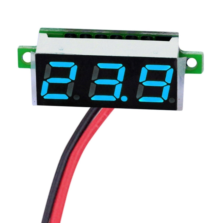 10 PCS 0.36 inch 2 Wires Digital Voltage Meter, Color Light Display, Measure Voltage: DC 2.5-30V (Blue) - Current & Voltage Tester by PMC Jewellery | Online Shopping South Africa | PMC Jewellery | Buy Now Pay Later Mobicred